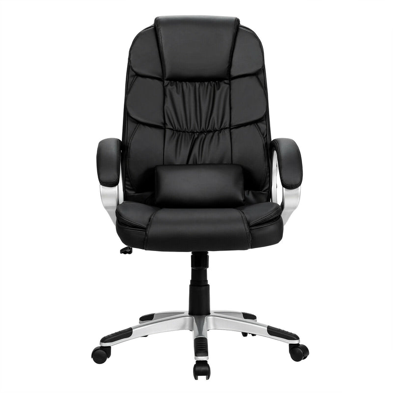 Ergonomic Swivel Office Task Chair with Lumbar Support and High Back