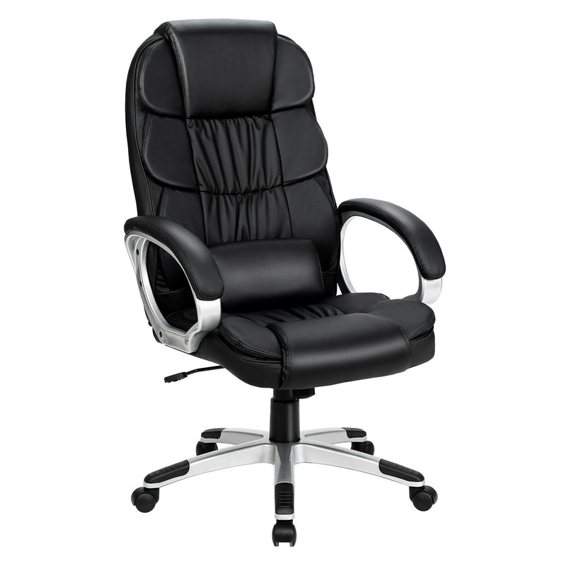 Ergonomic Swivel Office Task Chair with Lumbar Support and High Back