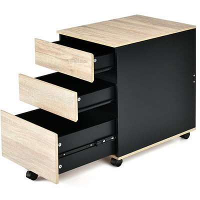 3-Drawer Vertical Removable Filing Cabinet and Nightstand