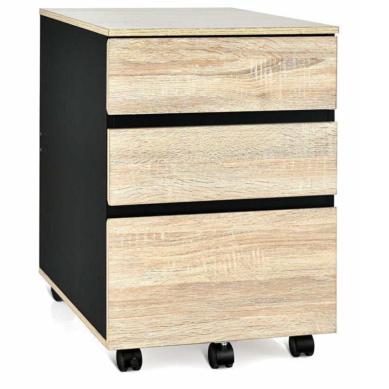 3-Drawer Vertical Removable Filing Cabinet and Nightstand