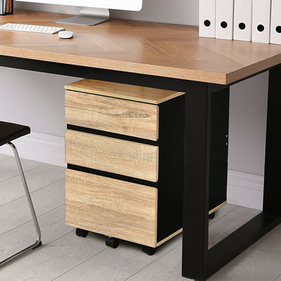 3-Drawer Vertical Removable Filing Cabinet and Nightstand