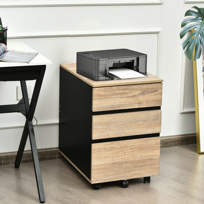 3-Drawer Vertical Removable Filing Cabinet and Nightstand