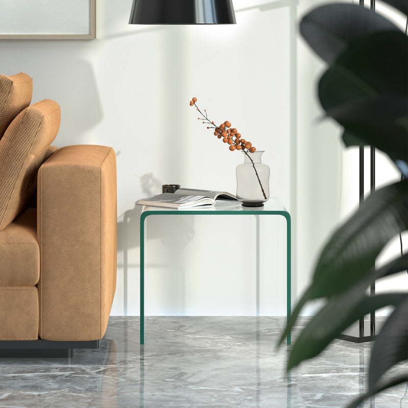 Bending Tempered Glass Sofa Side End Table