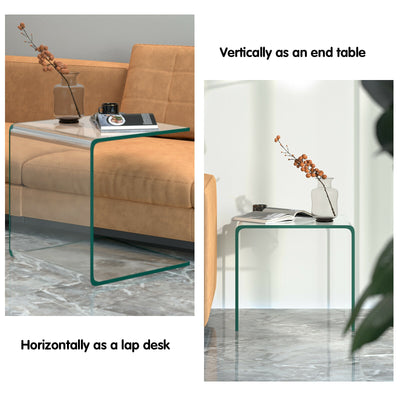 Bending Tempered Glass Sofa Side End Table