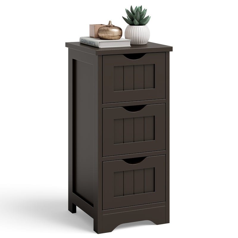 Bathroom Floor Freestanding Storage Organizer with 3 Drawers