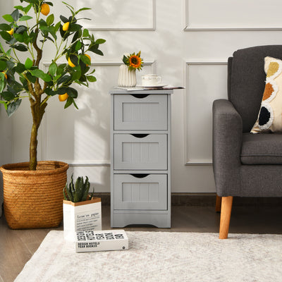 Bathroom Floor Freestanding Storage Organizer with 3 Drawers