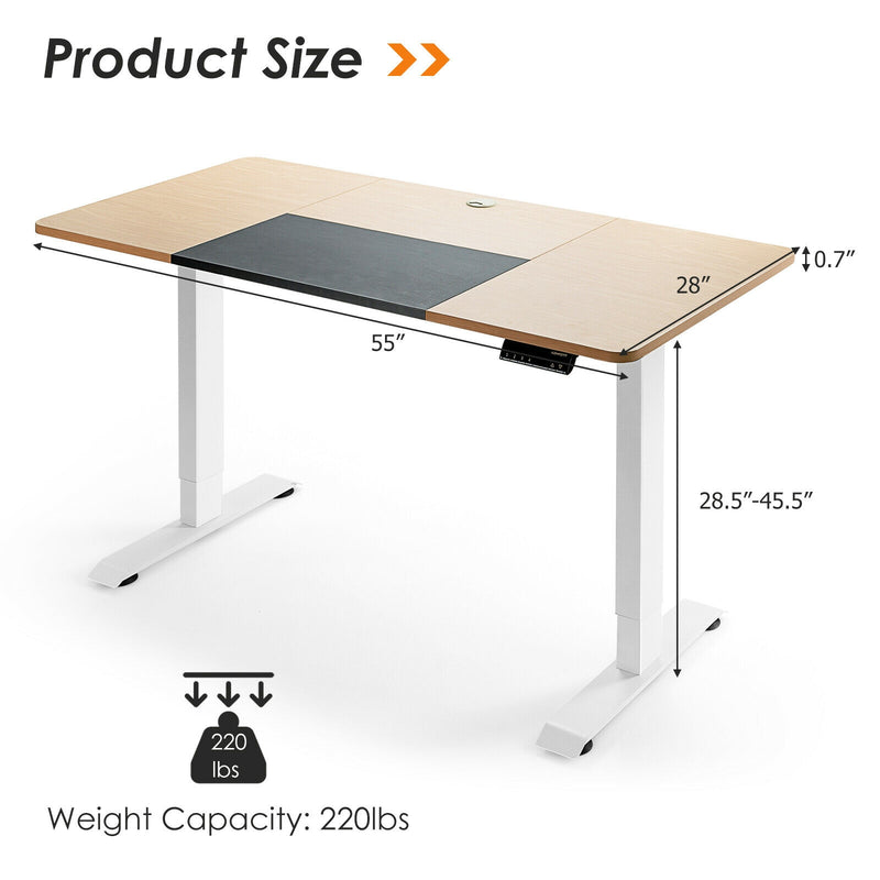 55" x 28" Electric Standing Sit-Stand Height Adjustable Splice Board