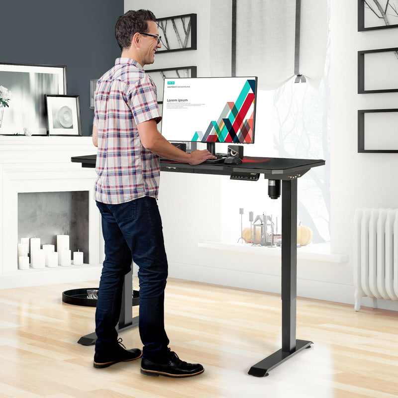 Electric Standing Gaming Desk with Height Adjustable Splice Board