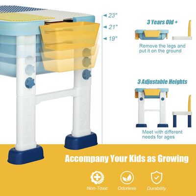 6 in 1 Kids Activity Table Set with Chair