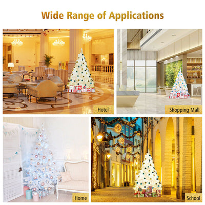 6' / 7.5' / 9' Hinged Artificial Christmas Tree with Metal Stand