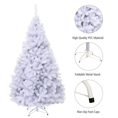 6' / 7.5' / 9' Hinged Artificial Christmas Tree with Metal Stand