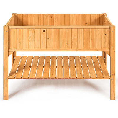 Wooden Elevated Planter Box Shelf Suitable for Garden Use