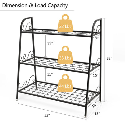 3-Tier Metal Plant Stand and Display Rack