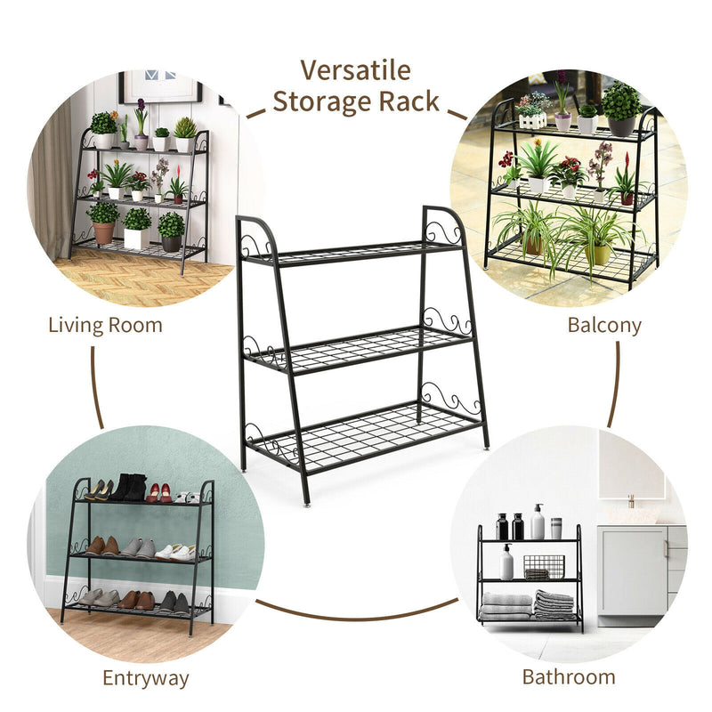 3-Tier Metal Plant Stand and Display Rack