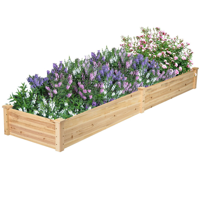 Wooden Vegetable Raised Garden Bed for Backyard Patio Balcony