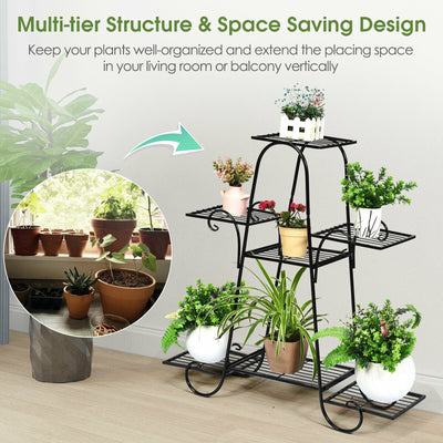 7 Tier Metal Patio Plant Stand