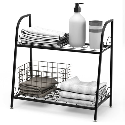 2-tier Patio Metal Plant Stand