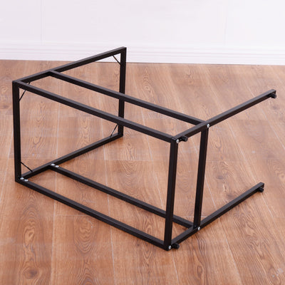 Tilting Rectangular Side End Table with Glass Top