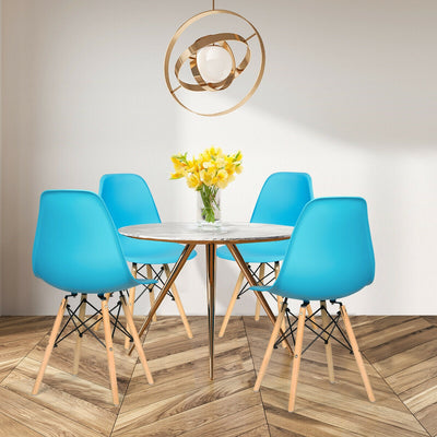 Set of 4 Modern DSW Dining Side Chair Wood Legs