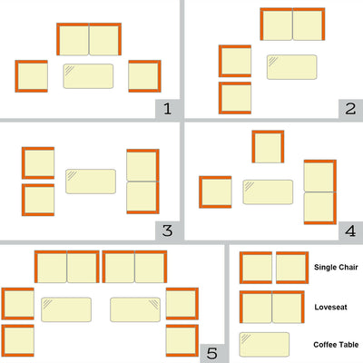 4 Pieces Outdoor Rattan Sofa Set with Glass Table and Comfortable Wicker