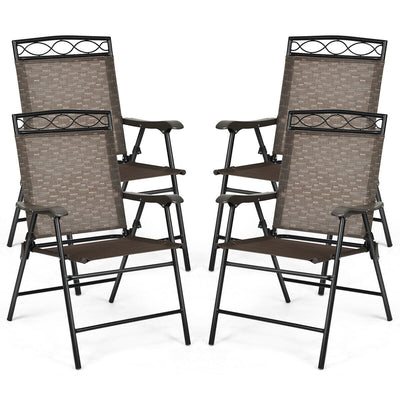 Set of 4 Portable Lightweight Folding Chairs