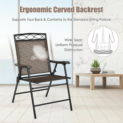 Set of 4 Portable Lightweight Folding Chairs