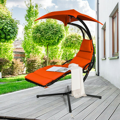 Outdoor & Indoor Swing Hammock Chair with Removable & Adjustable Canopy