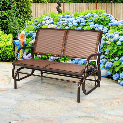 Swing Glider Chair 48 Inch Loveseat Rocker Lounge Backyard