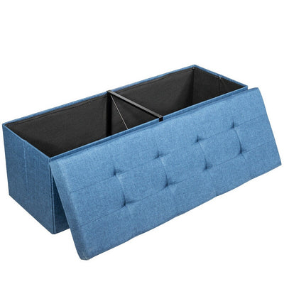 Folding Storage Chest with Smart lift Divider Bed End Bench