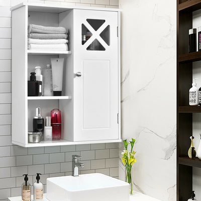 2-Tier Multipurpose Wall-Mounted Cabinet Bathroom Storage