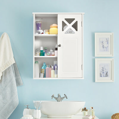 2-Tier Multipurpose Wall-Mounted Cabinet Bathroom Storage