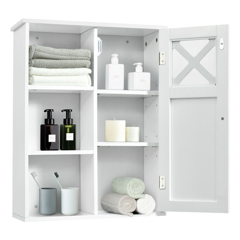 2-Tier Multipurpose Wall-Mounted Cabinet Bathroom Storage