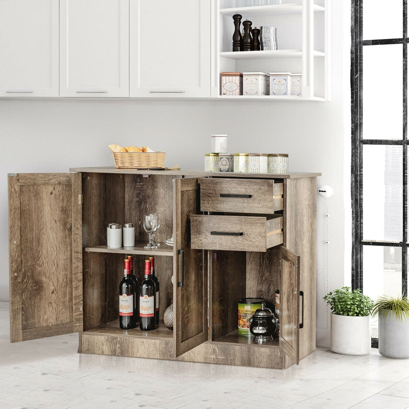 Buffet Kitchen Storage Cabinet with 2 Drawers