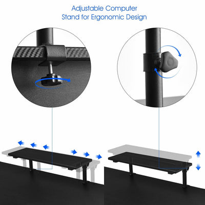 PC Table Workstation with Cup Holder and Headphone Hook