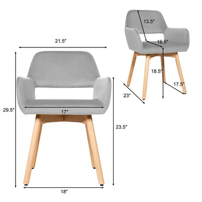 Set of 2 Modern Accent Armchairs