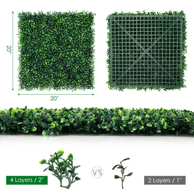 12 Pieces Artificial Boxwood Panels for Wedding Decor Fence Backdrop Be the first to review this produc