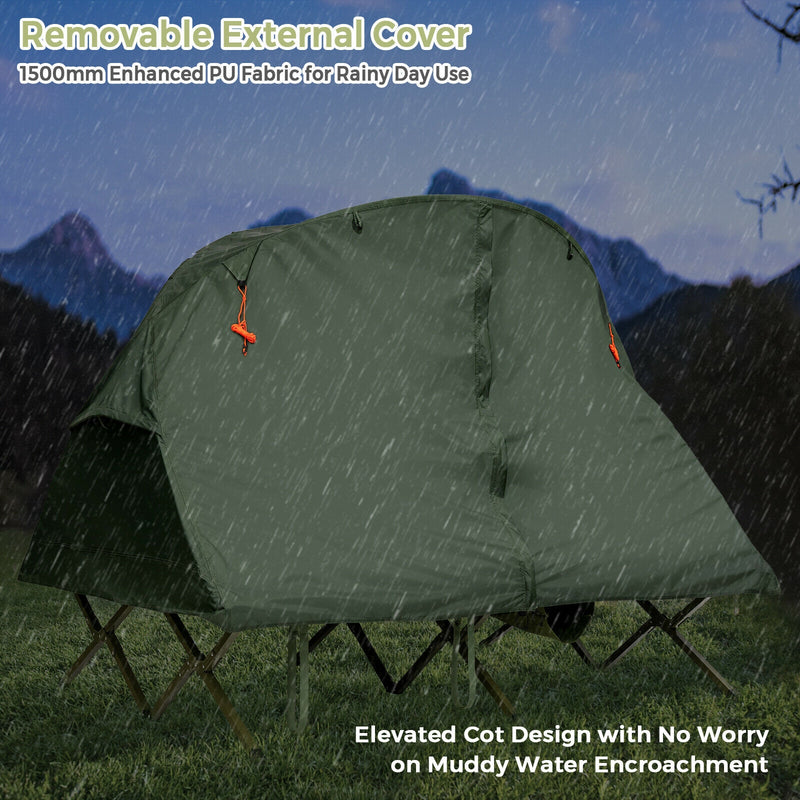 2-Person Outdoor Camping Tent with External Cover