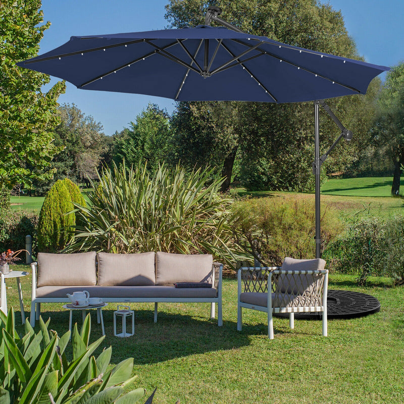 10 Feet Patio Cantilever Umbrella with Tilting System