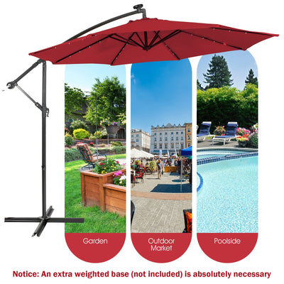 10 Feet Patio Cantilever Umbrella with Tilting System