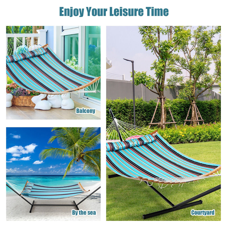 Outdoor Hammock with Detachable Pillow