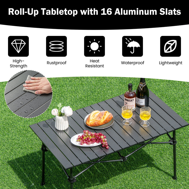 Aluminum Camping Table for 4-6 People with Carry Bag