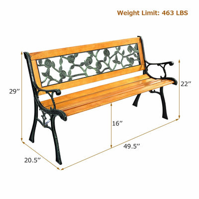 49 1/2 Inch Patio Park Garden Porch Chair Bench