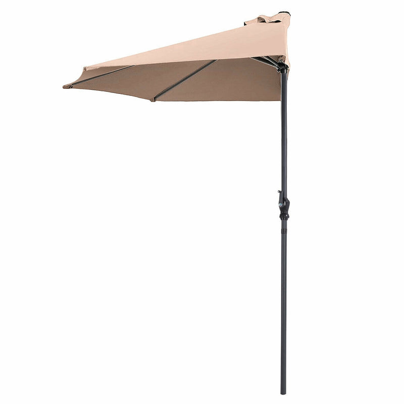 9Ft Patio Bistro Half Round Umbrella