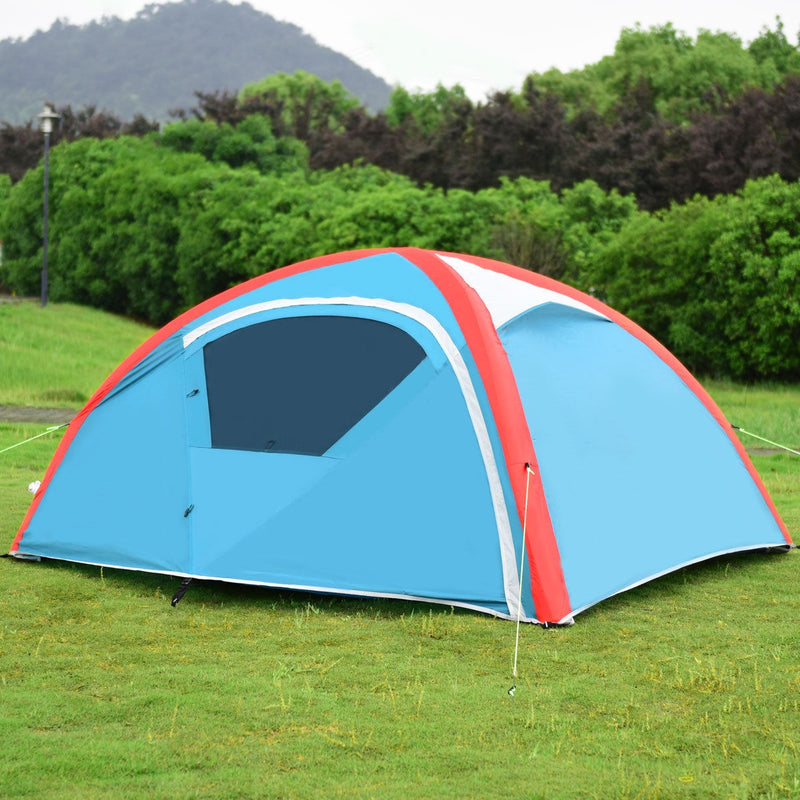 3 Persons Inflatable Camping Waterproof Tent with Bag and Pump