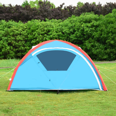 3 Persons Inflatable Camping Waterproof Tent with Bag and Pump