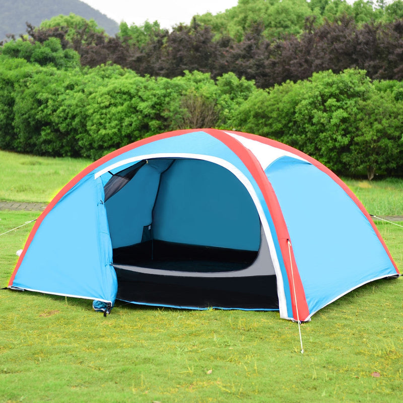 3 Persons Inflatable Camping Waterproof Tent with Bag and Pump