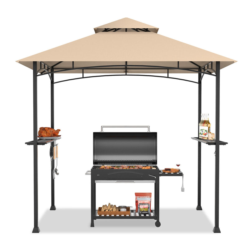 8 x 5 Feet Outdoor Barbecue Grill Gazebo Canopy Tent BBQ Shelter