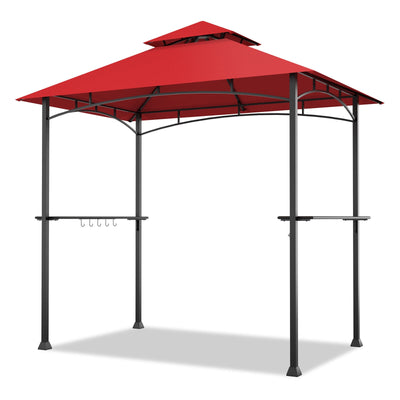 8 x 5 Feet Outdoor Barbecue Grill Gazebo Canopy Tent BBQ Shelter