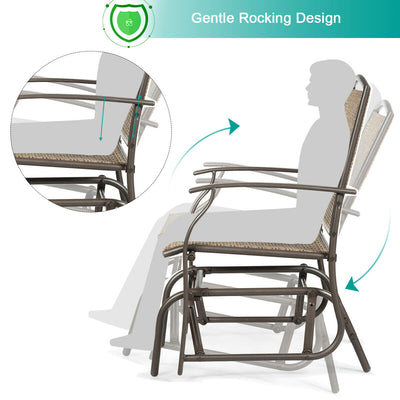 Set of 2 Swing Single Glider Rocking Chairs