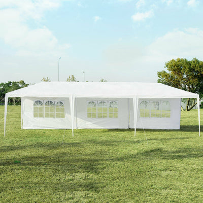 10' x 30' Gazebo Canopy with 5 Removable Sidewalls